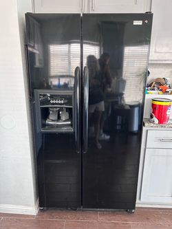 Black Side-by-Side Refrigerator