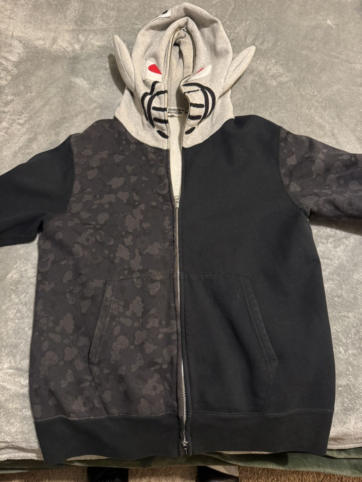 BAPE Futura Unkle Point Man Shark Full Zip Up Hoodie