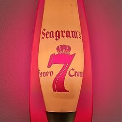 Vintage Lighted Seagrams Wall Sconce Working