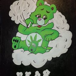 "Don't Care Bear" Painting
