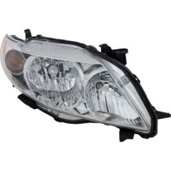 Headlight Right With Chrome Housing For 2009-2010 Toyota Corolla Base 