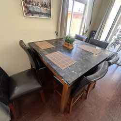 Marble Table W/ Chairs