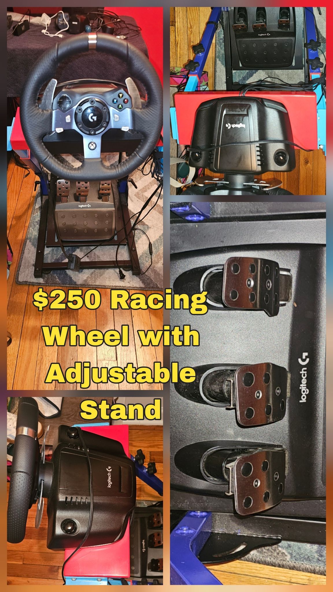 wheel and gas pedal