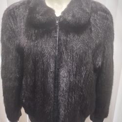 Dark Ranch Corded Mink Bomber Jacket 