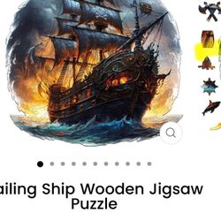 WoodBests Sailing Ship Wooden Jigsaw Puzzle