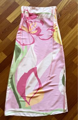 Abercrombie Strapless Pink Silk Dress Size L