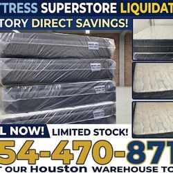 Upgrade your bedroom with a brand new, factory-sealed Pillow Top mattress and matching Box Spring set. 