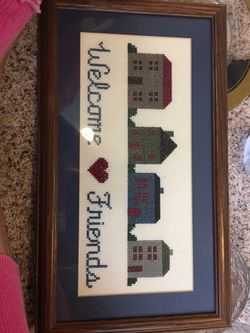 Cross stitch custom framed