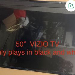 50” Vizio TV— Only Plays In Black-And-White