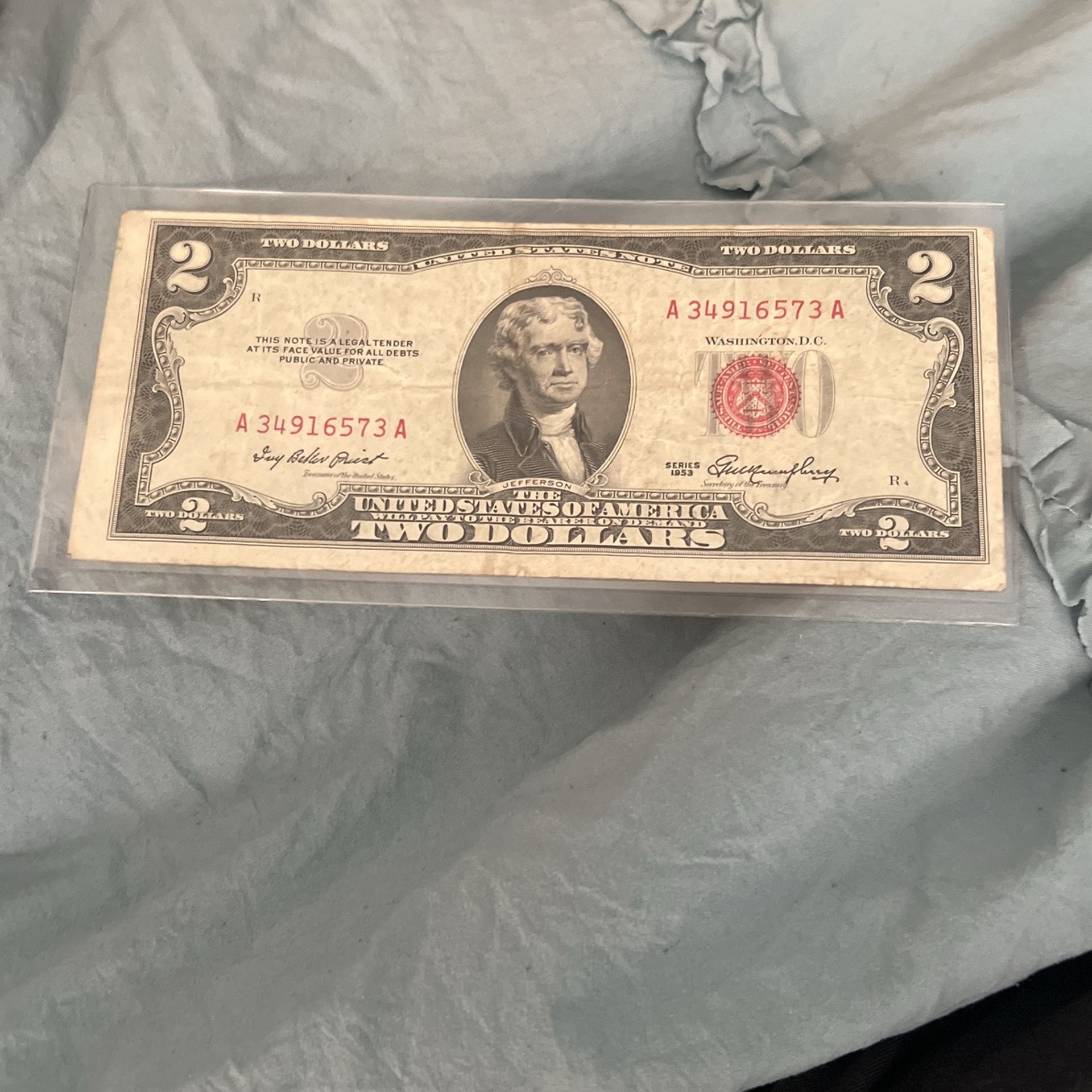 SUPER RARE $2 RED SEAL BILL