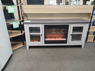 TV Stand with Electric Fireplace Insert