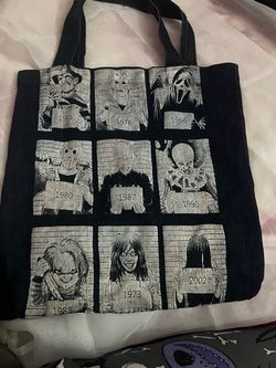 Horror themed tote bag