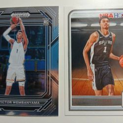 Really Nice 2 Rookie Card Lot Victor Wembanyama Mint Condition...