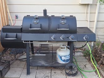 Oklahoma Joe's offset smoker/propane grill combo