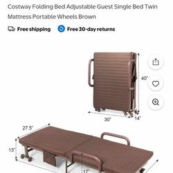 Foldable Adjustable Twin Bed