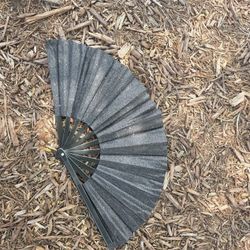 Large Glitter FAN Black