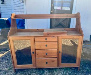 Dining room buffet server and cabinet