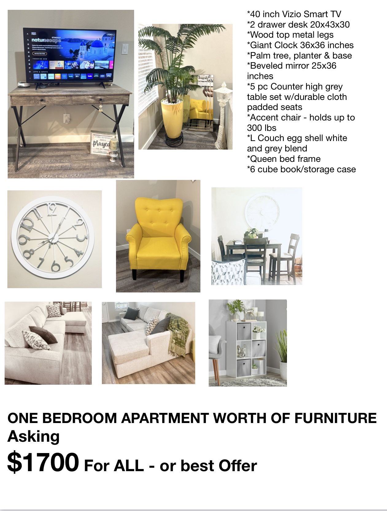 One Bedroom Apartment Furniture Sale