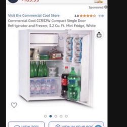 3.2 Cubic Mini Fridge Like New Works Great 