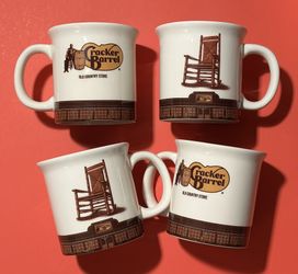 Cracker Barrel Rocker Mugs - Set of 4