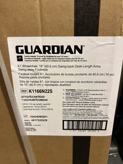 Guardian K1 Wheelchair 16” 