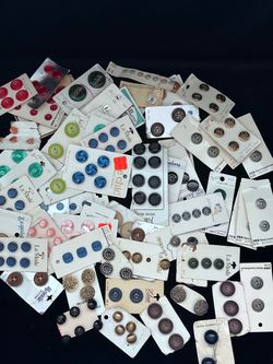 Vintage Sewing Buttons Lot on Cards