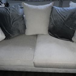 3-4 Seat Tan Chenille Sofa