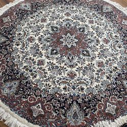 Authentic Handmade Round Persian Carpet Rug