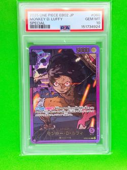 One Piece Monkey D Luffy EB02 Gold Leader SP Japanese PSA 10