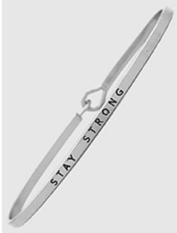 New stay strong Silvertone bracelet