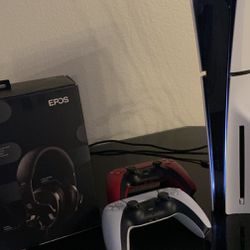 Slim Ps5 + Controller Headset And Games 