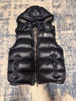 Moncler black puffer vest, size M (3), lost the tags, worn a few times, like new.