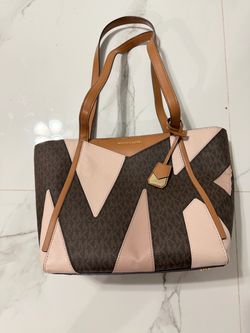 Brown and Pink Michael Kors Tote Purse