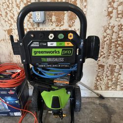 Greenworks Pro 3000 Psi Electric Pressure Washer GPW3001 25Ft Hose 35Ft Cord 5No