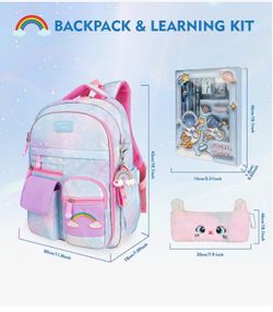 Rainbow Backpack for Girls, School Bags NEW