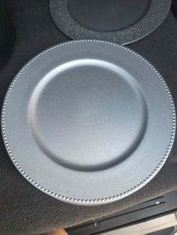 14 silver chargers