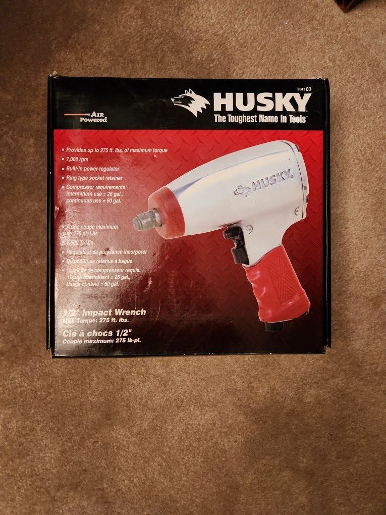 Husky 1/2" Impact Wrench, Like New