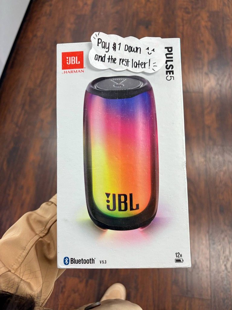 JBL Pulse 5 Bluetooth Speaker New - $1 To Take it Home same Day and Pay the Rest later!