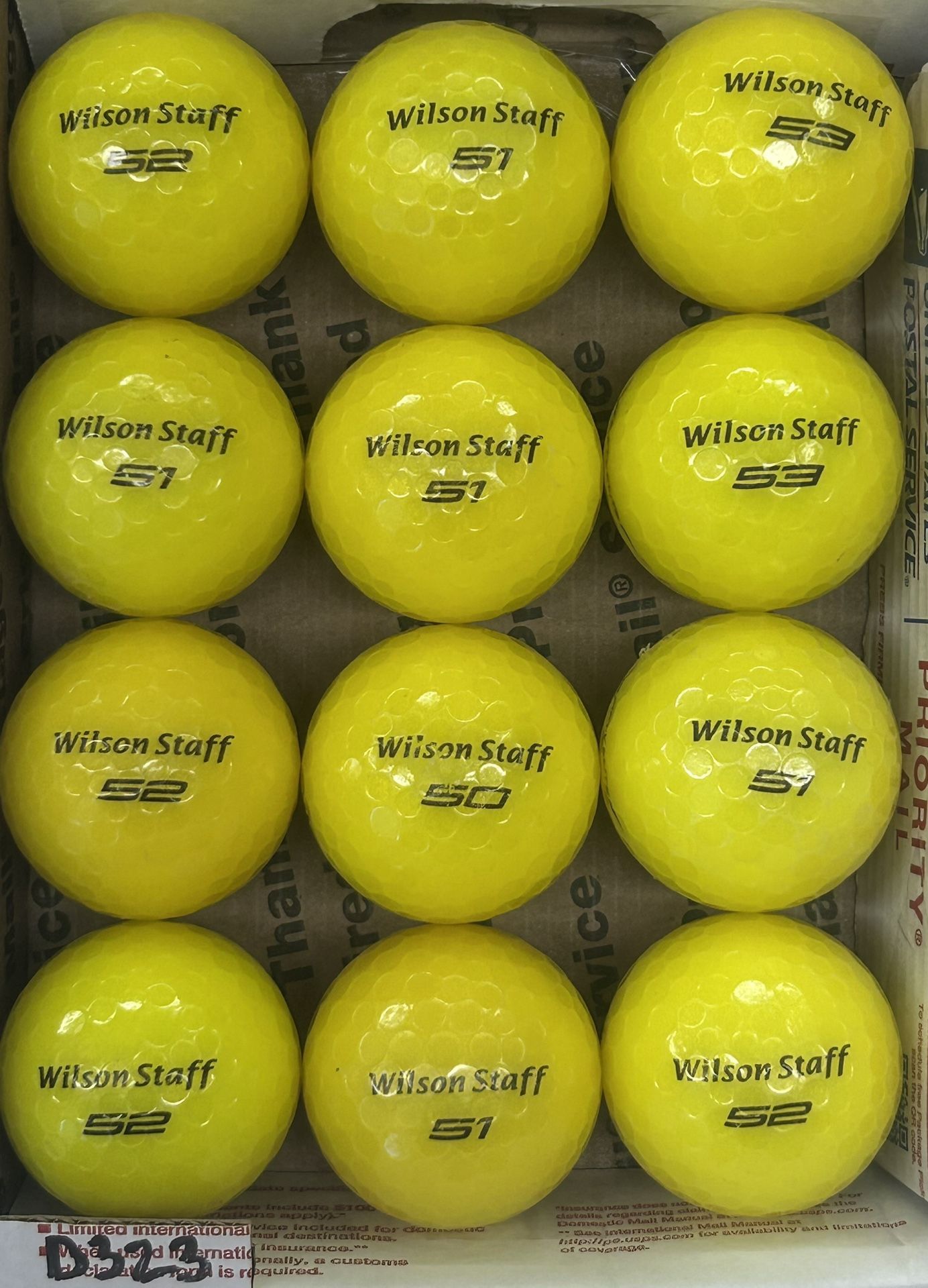 12 Wilson Fifty Elite Golf Balls 6/4a Lot D323