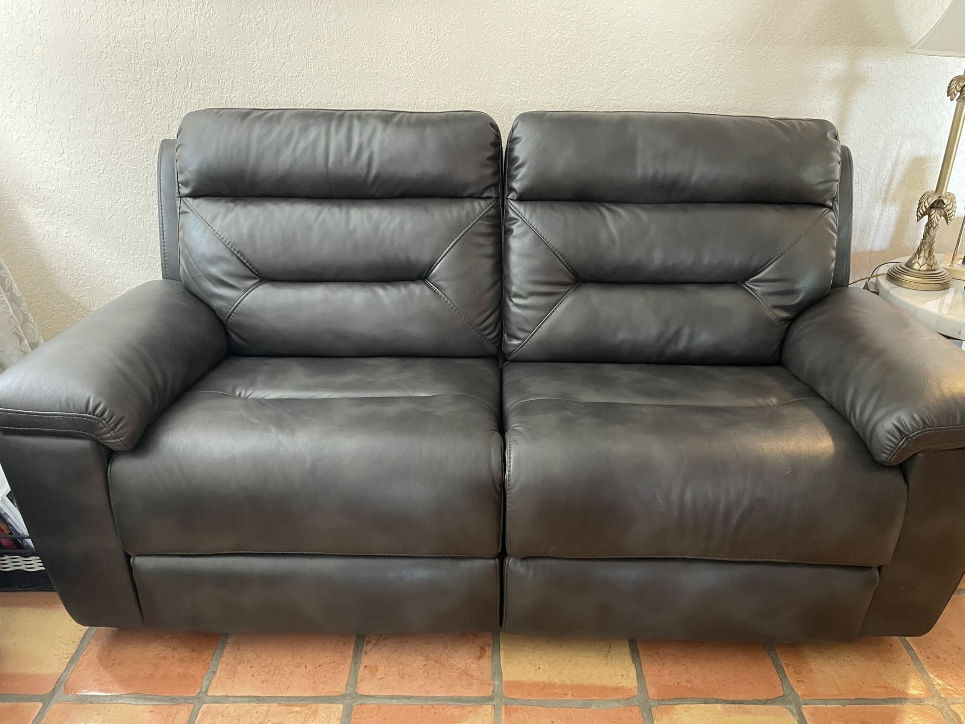 Leather Like Microfiber Sofa & Loveseat