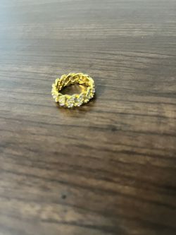 Iced Out Diamond Gold Ring