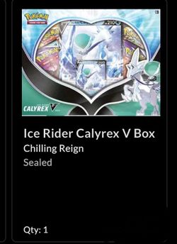 $46 Ice Rider Calyrex V Box Chilling Reign Sealed Qty: 1