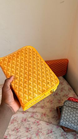 Goyard Yellow Coated Canvas Pouch