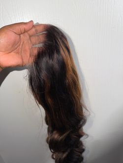 Highlight Ombre Lace Front Wig Human Hair Pre Plucked