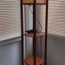 Floor lamp etagere organizer storage Shelf