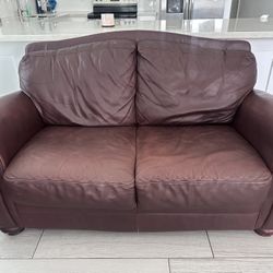 Real Leather Loveseat