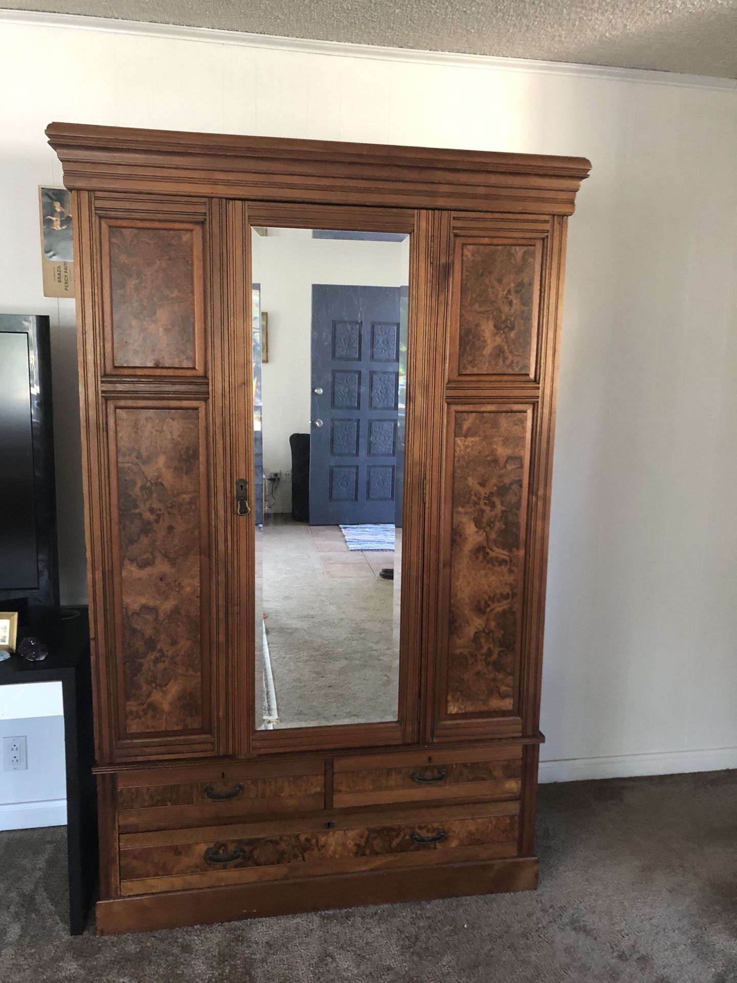 Antique armoire dresser