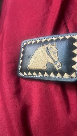 Western Leather Belt with Horse Embroidery