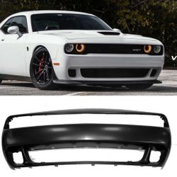 Dodge Challenger R/T Scatpack Hellcat SRT Front Bumper 2015 to 2020 Black Primed Ready To Paint