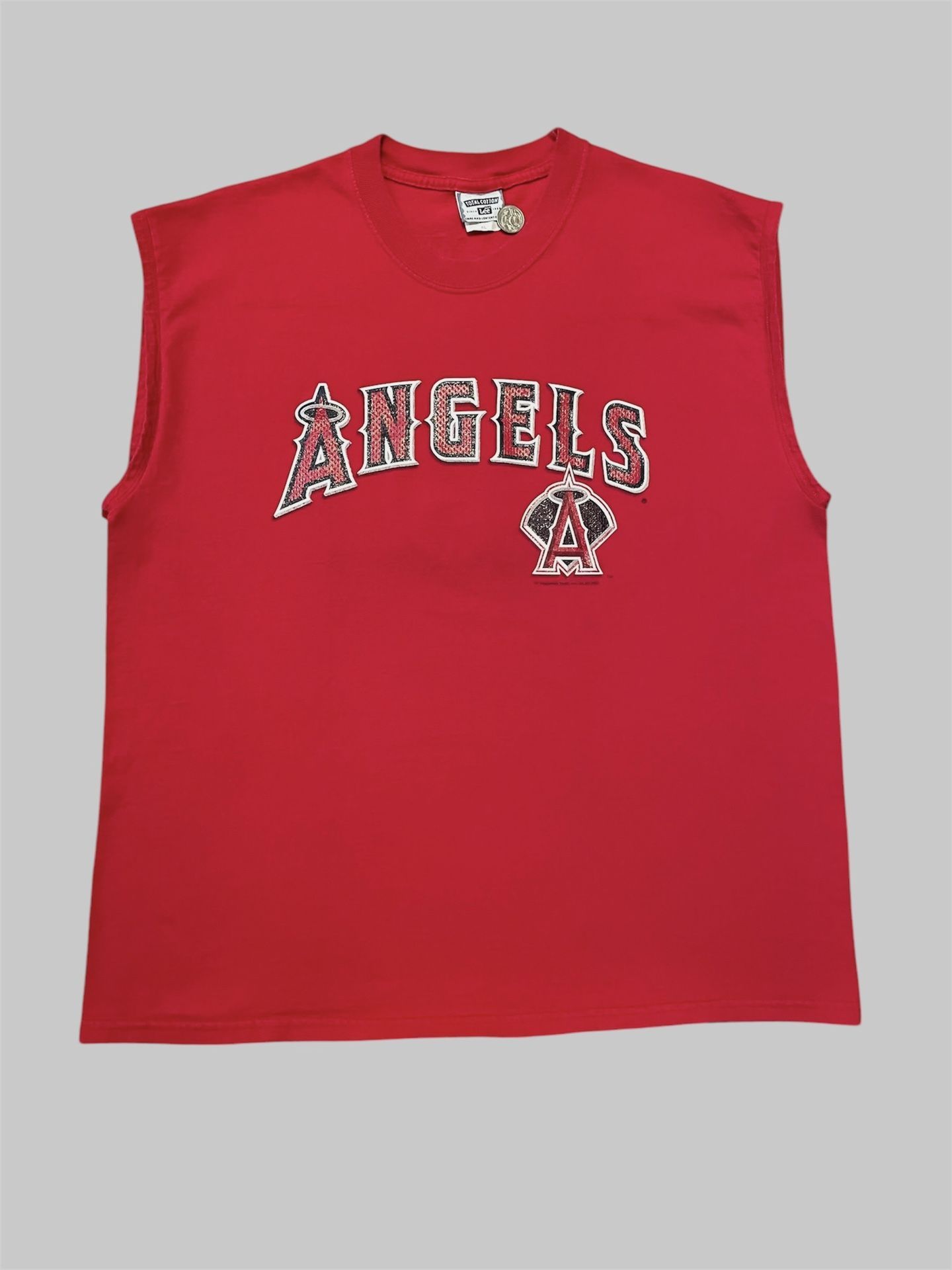 Vintage Angels Baseball sleeveless red Lee sports 2002 shirt Size XL